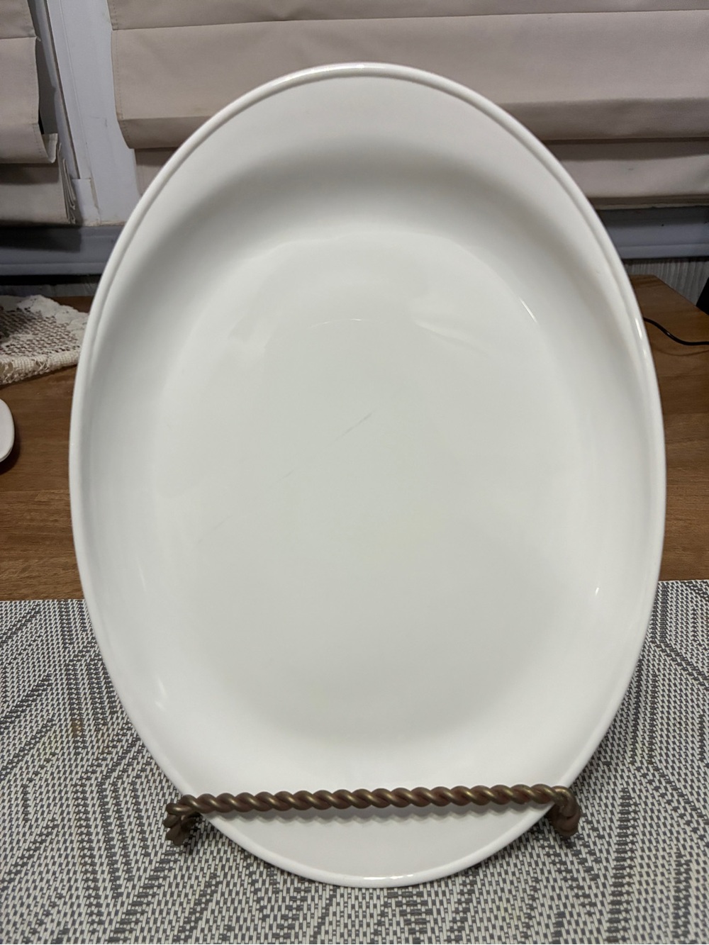 Centura Corning Ware White Oval Small 10”Serving Platter Tray Some Scratches!